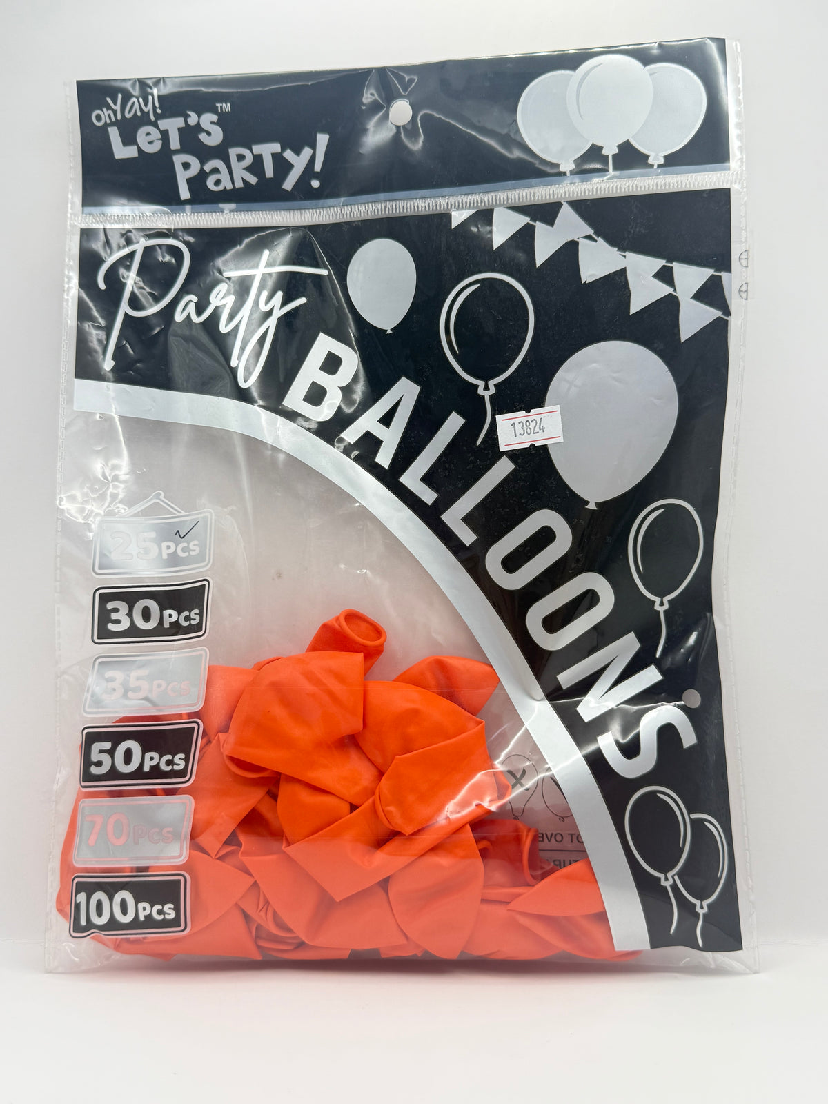 PARTY BALLOONS ORANGE/PINK/RED